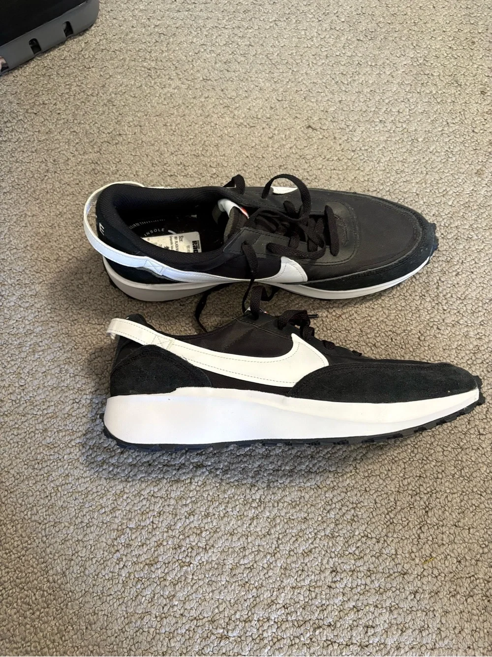 Nike Black and White Retro-Style Running Sneakers